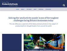 Tablet Screenshot of productivitypuzzle.com